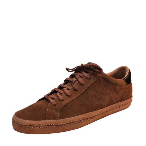 Vince Men's Shoes Prescott Suede Leather Lace Up Brown Sneakers